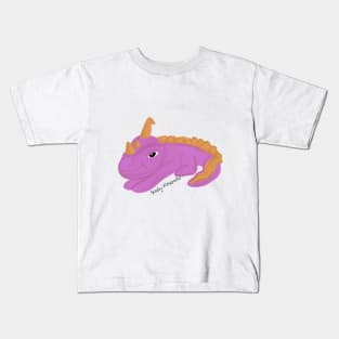 Pattrick the pink Dino - The Scaly Friend's Collection Artwort By TheBlinkinBean Kids T-Shirt